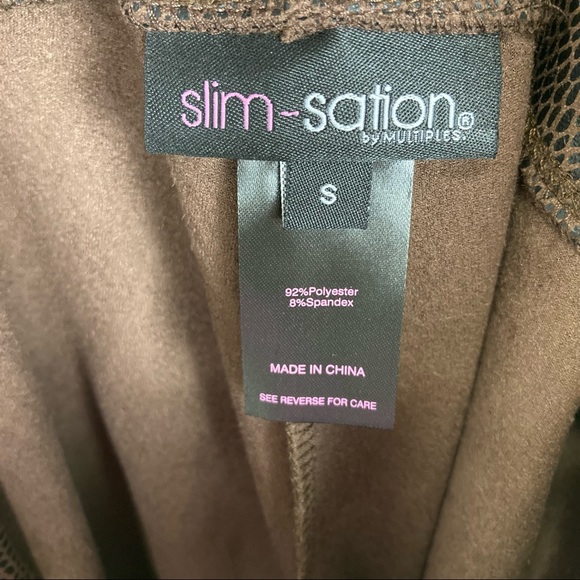 Slim- Sation by Multiples Women’s Reptile Print Leggings sz Small - Picture 3 of 12